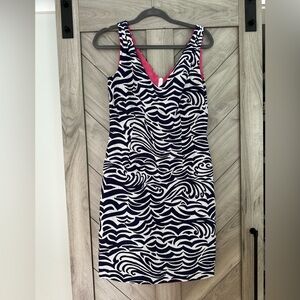Lilly Pulitzer Vibrant Pink and Navy Dress